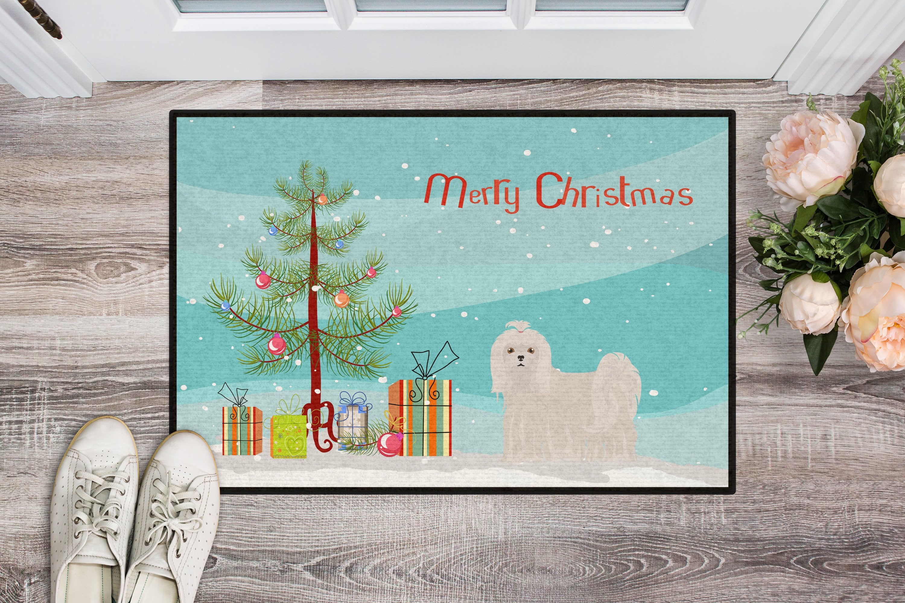 Maltese Christmas Tree Indoor or Outdoor Mat 24x36 CK3471JMAT