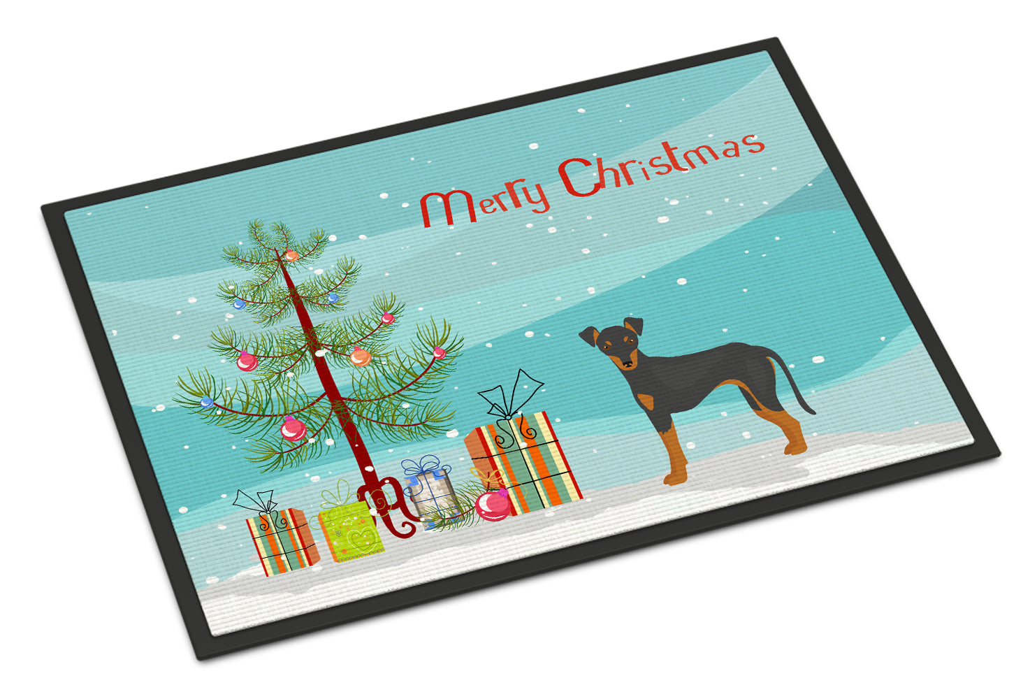 Manchester Terrier Christmas Tree Indoor or Outdoor Mat 18x27 CK3472MAT