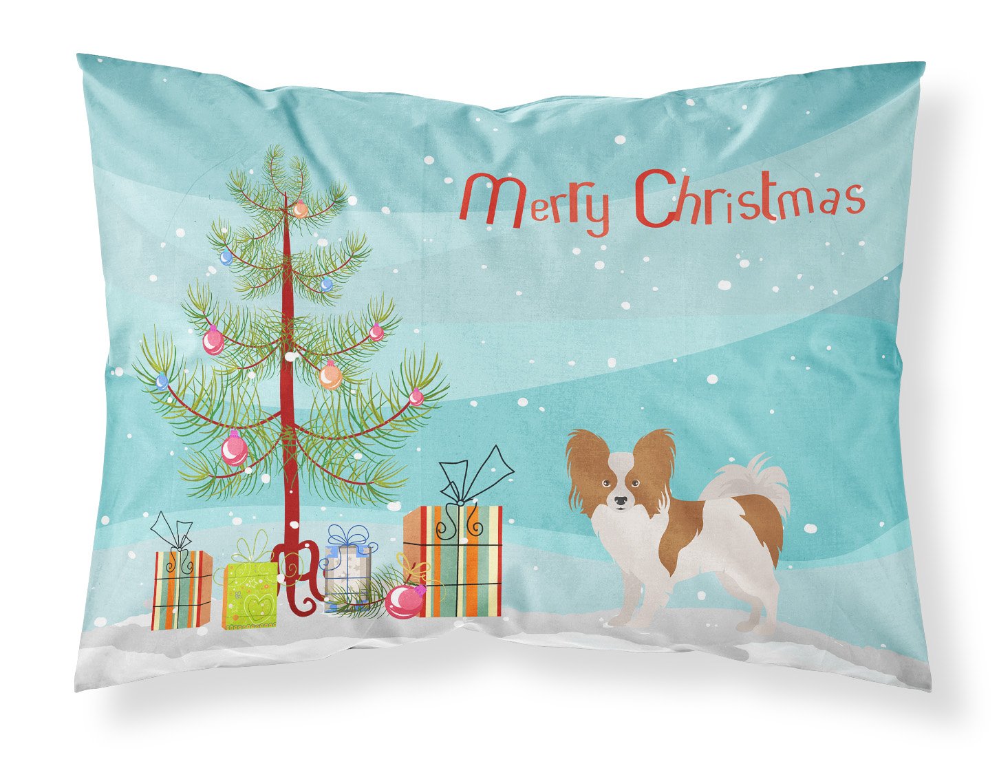 Papillon Christmas Tree Fabric Standard Pillowcase CK3476PILLOWCASE