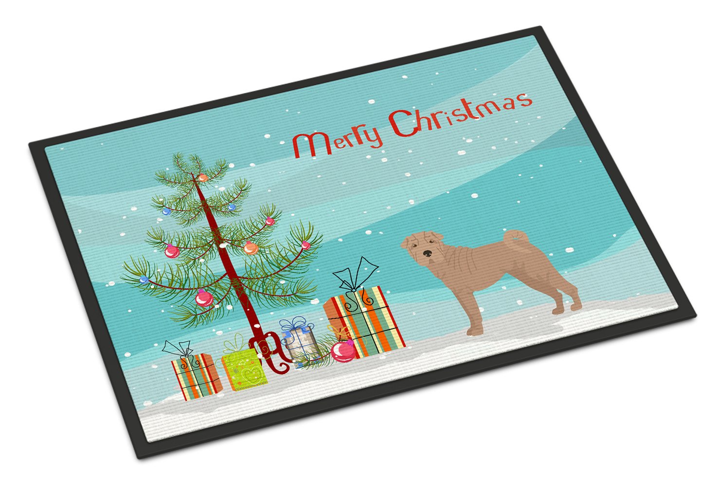 Shar Pei Christmas Tree Indoor or Outdoor Mat 24x36 CK3485JMAT