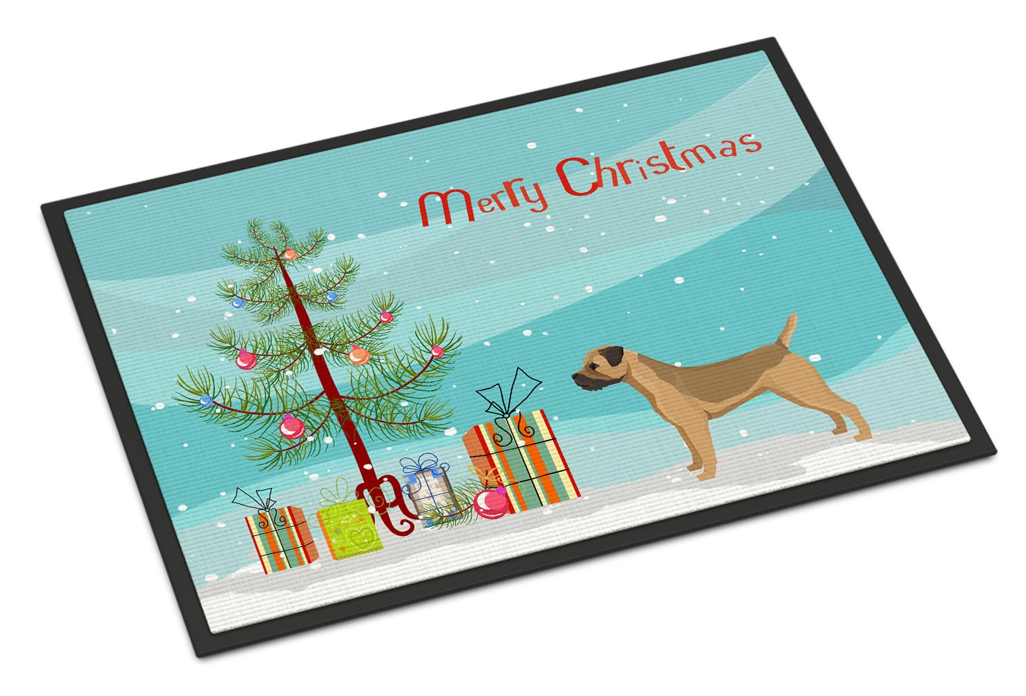 Border Terrier Christmas Tree Indoor or Outdoor Mat 24x36 CK3523JMAT