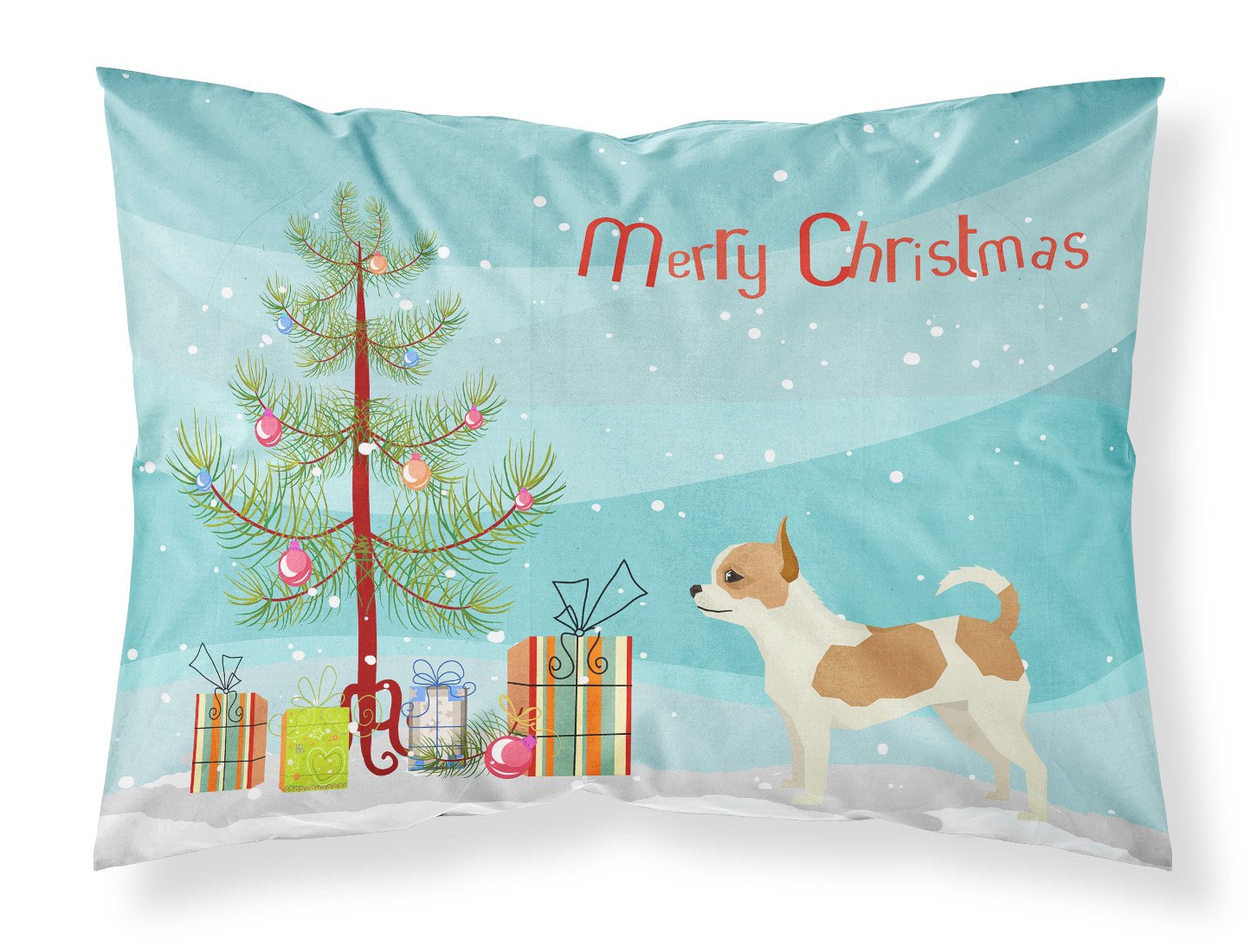 Chihuahua Christmas Tree Fabric Standard Pillowcase CK3530PILLOWCASE