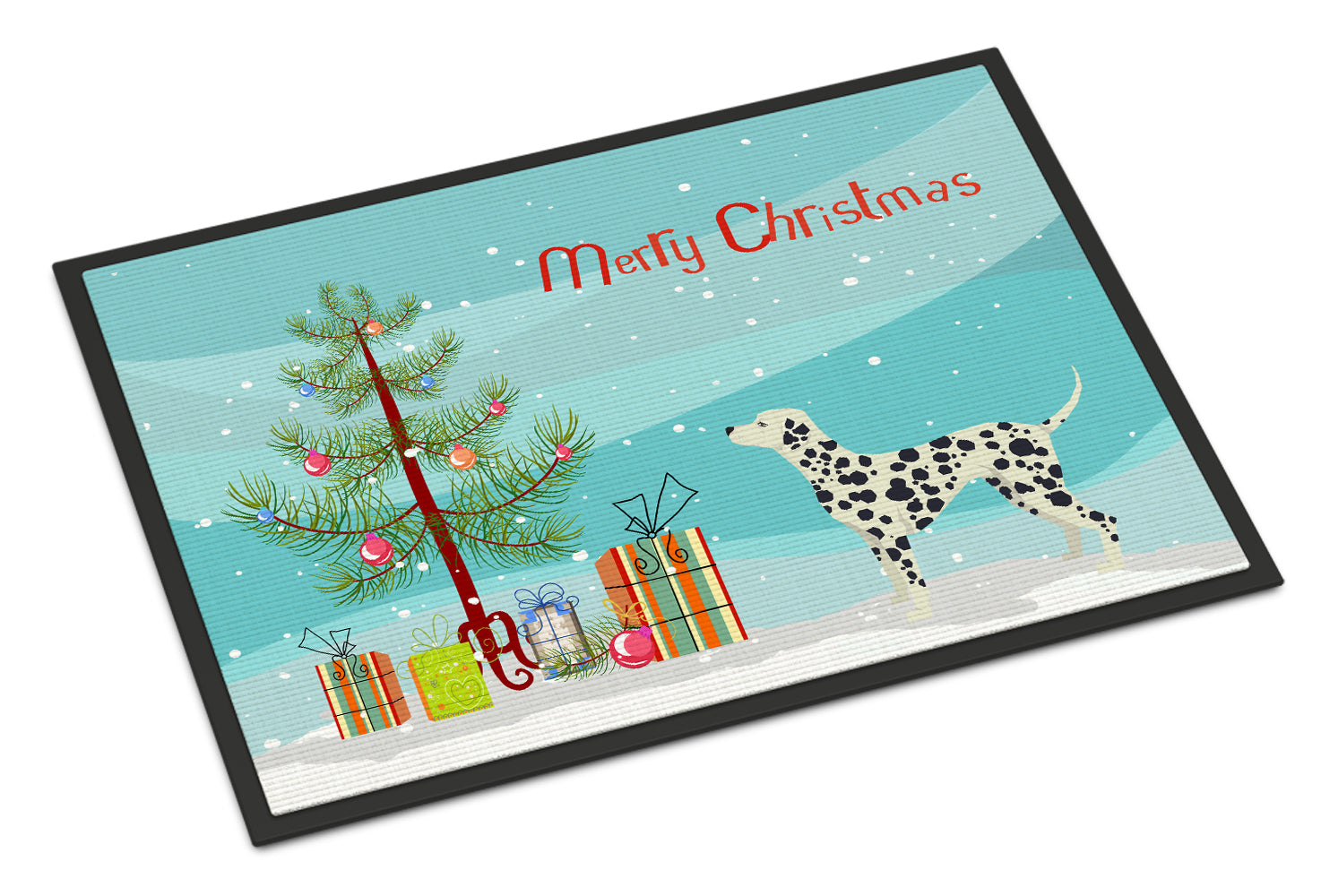 Dalmatian Christmas Tree Indoor or Outdoor Mat 18x27 CK3534MAT