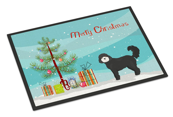 Black Cockapoo Christmas Tree Indoor or Outdoor Mat 24x36 CK3823JMAT by Caroline's Treasures