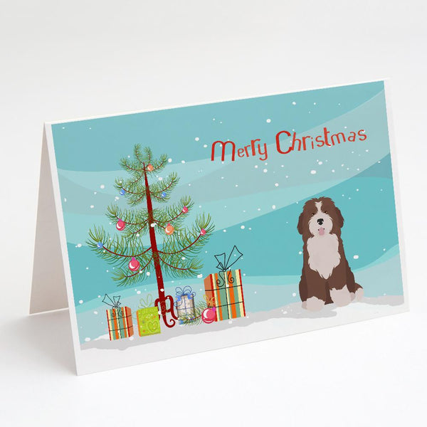 Buy this Bernedoodle #2 Christmas Tree Greeting Cards and Envelopes Pack of 8