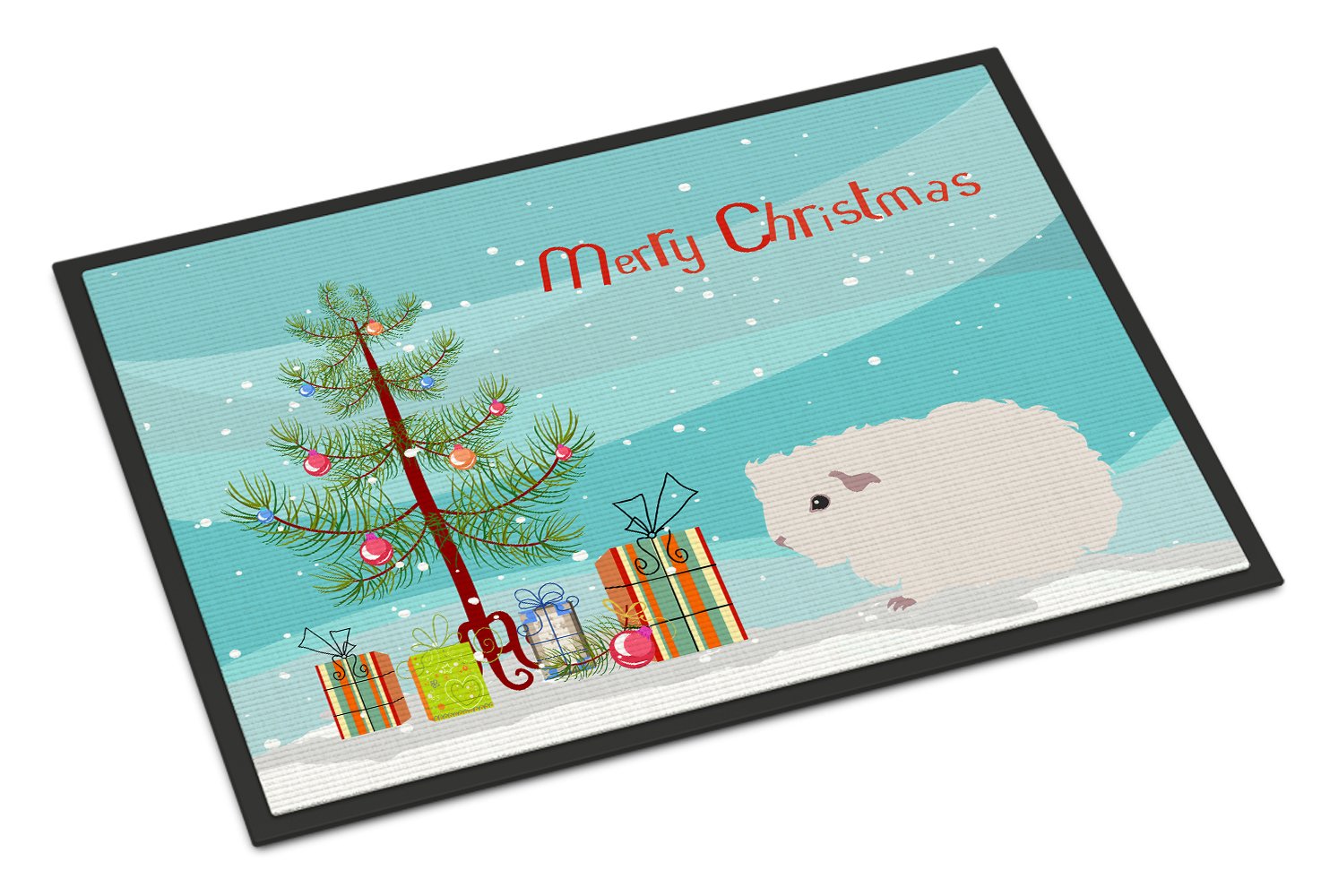 Merino Guinea Pig Merry Christmas Indoor or Outdoor Mat 24x36 CK4442JMAT