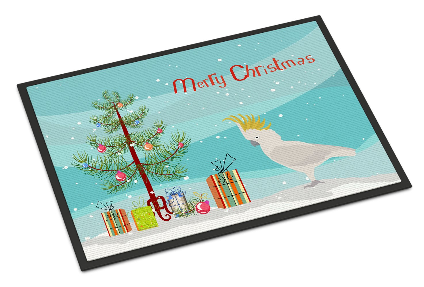 Cockatoo Merry Christmas Indoor or Outdoor Mat 24x36 CK4499JMAT