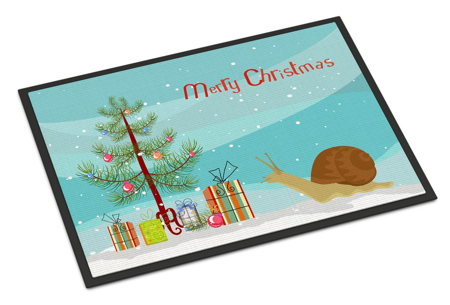 Garden Snail Merry Christmas Indoor or Outdoor Mat 24x36 CK4539JMAT