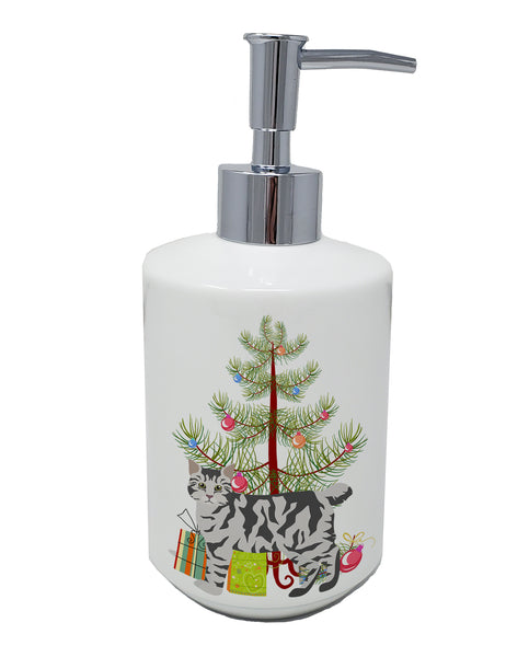 Buy this American Bobtail #1 Cat Merry Christmas Ceramic Soap Dispenser