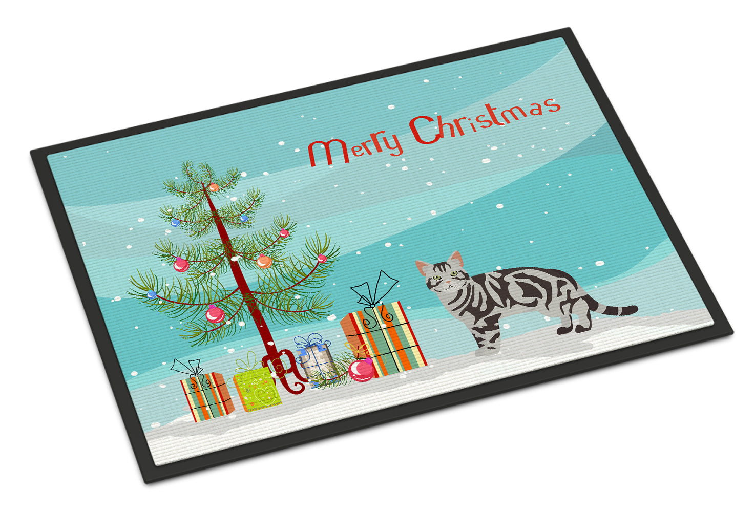 American Shorthair #1 Cat Merry Christmas Indoor or Outdoor Mat 18x27 CK4554MAT