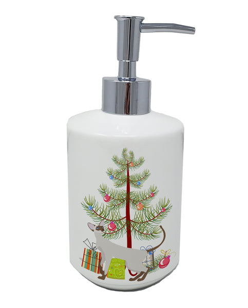 Buy this Colorpoint Shorthair Cat Merry Christmas Ceramic Soap Dispenser
