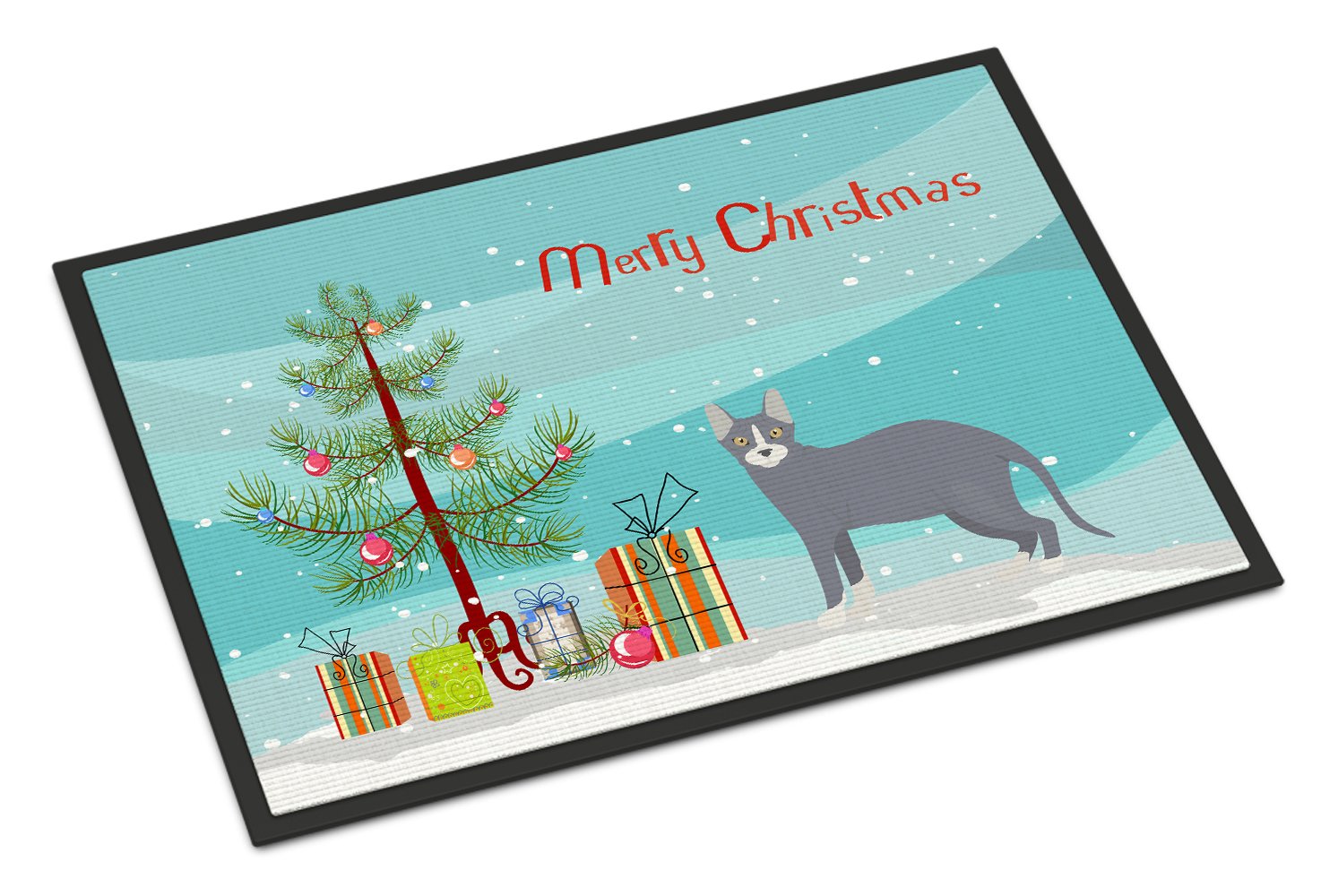 Don Sphynx #2 Cat Merry Christmas Indoor or Outdoor Mat 24x36 CK4605JMAT