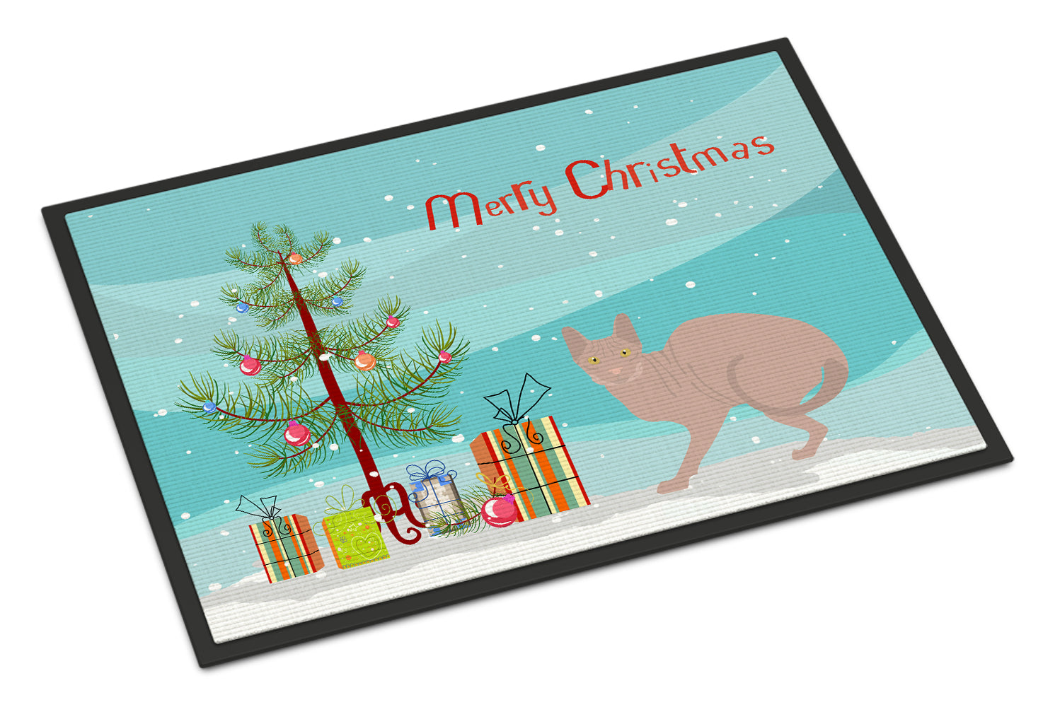 Don Sphynx #3 Cat Merry Christmas Indoor or Outdoor Mat 18x27 CK4606MAT