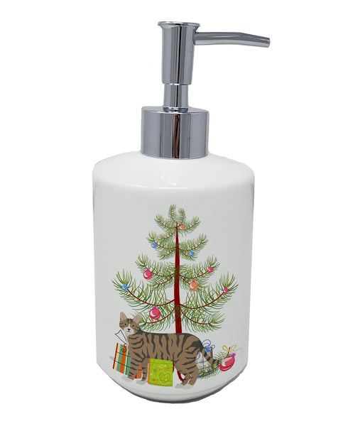 Buy this Dragon Li #2 Cat Merry Christmas Ceramic Soap Dispenser