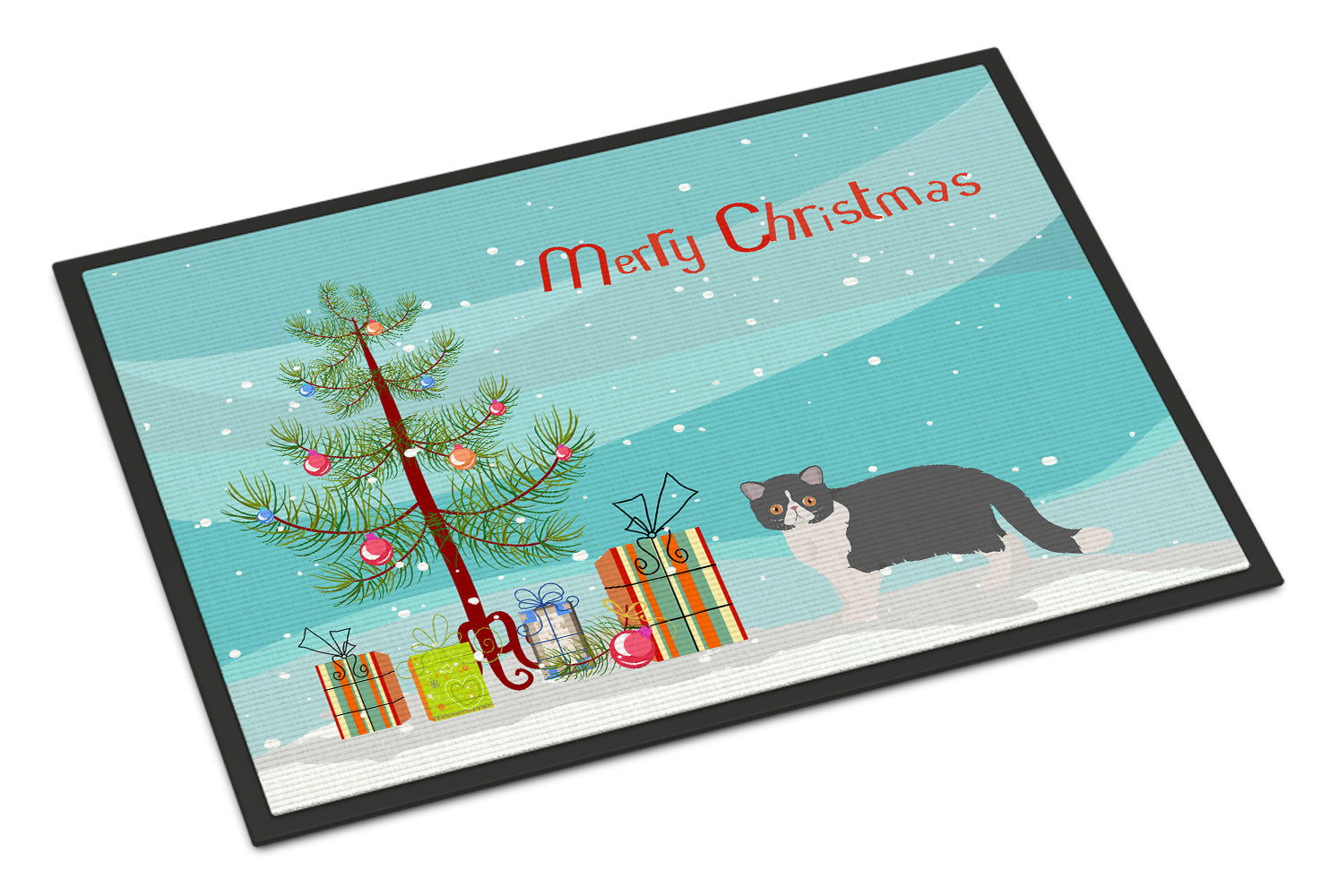 Exotic Shorthair #2 Cat Merry Christmas Indoor or Outdoor Mat 18x27 CK4621MAT