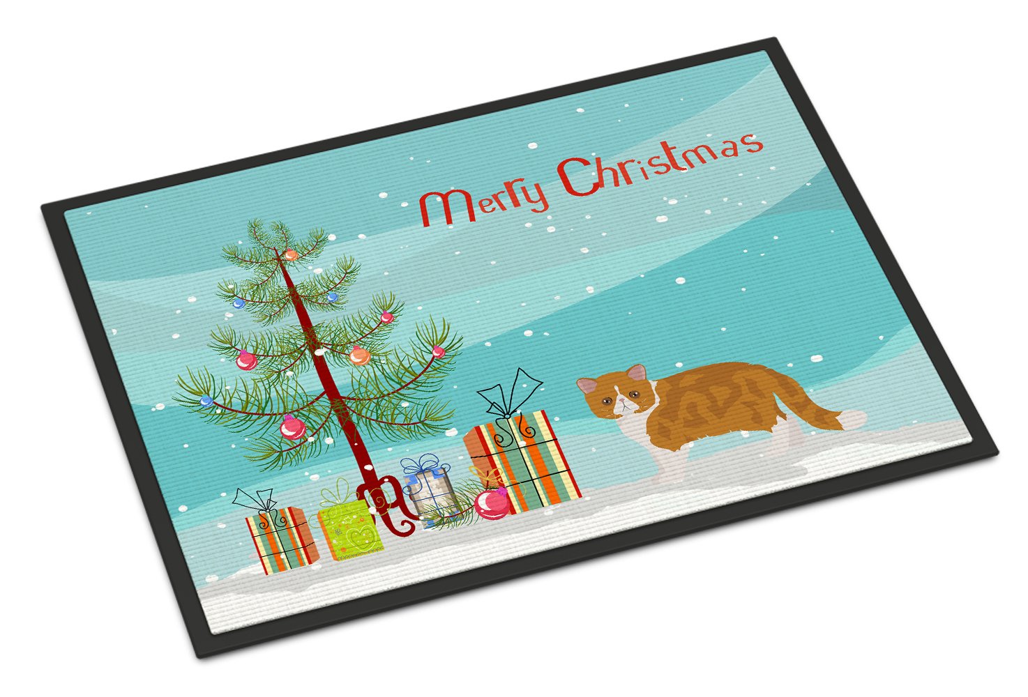 Exotic Shorthair #3 Cat Merry Christmas Indoor or Outdoor Mat 24x36 CK4622JMAT