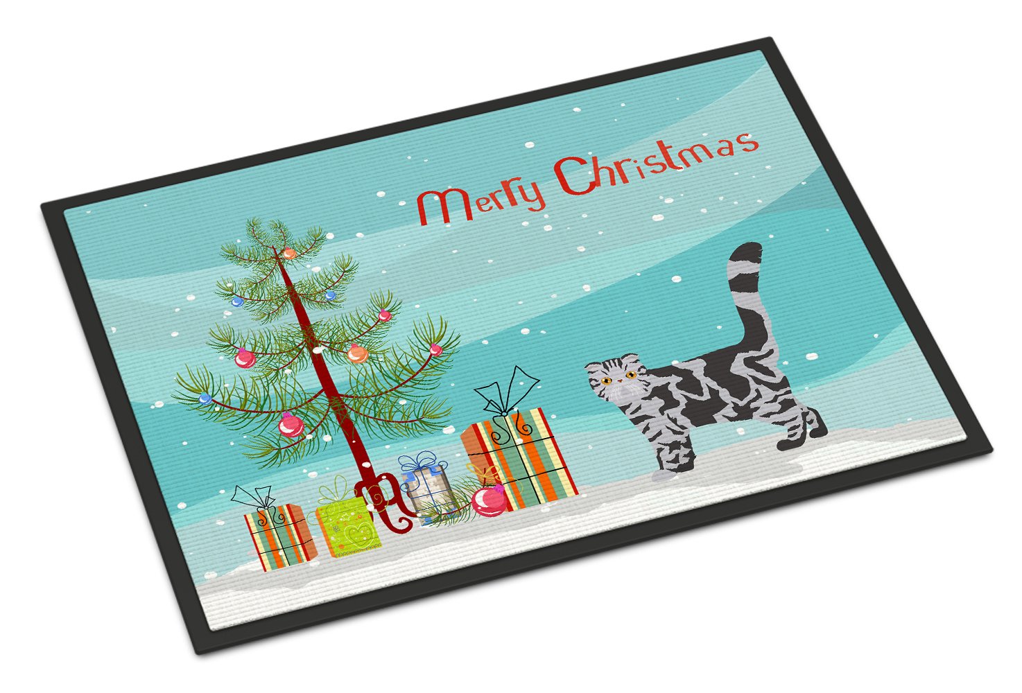 Foldex Exotic Fold #1 Cat Merry Christmas Indoor or Outdoor Mat 24x36 CK4624JMAT