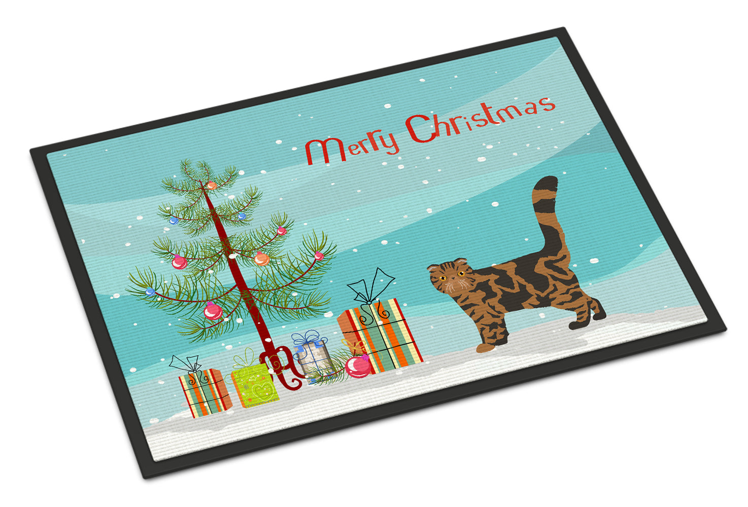 Foldex Exotic Fold #2 Cat Merry Christmas Indoor or Outdoor Mat 18x27 CK4625MAT