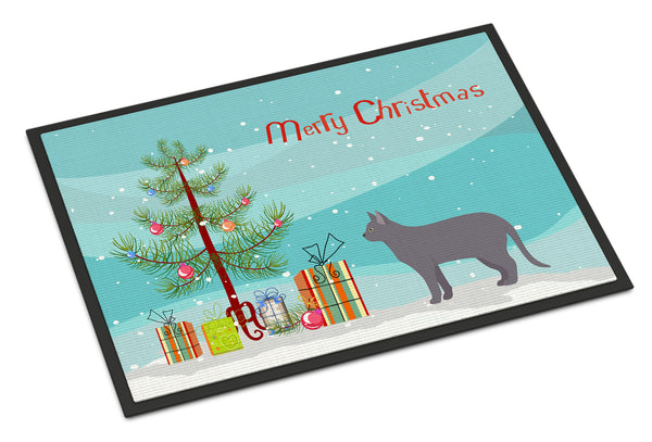 Korat #2 Cat Merry Christmas Indoor or Outdoor Mat 18x27 CK4637MAT - the-store.com