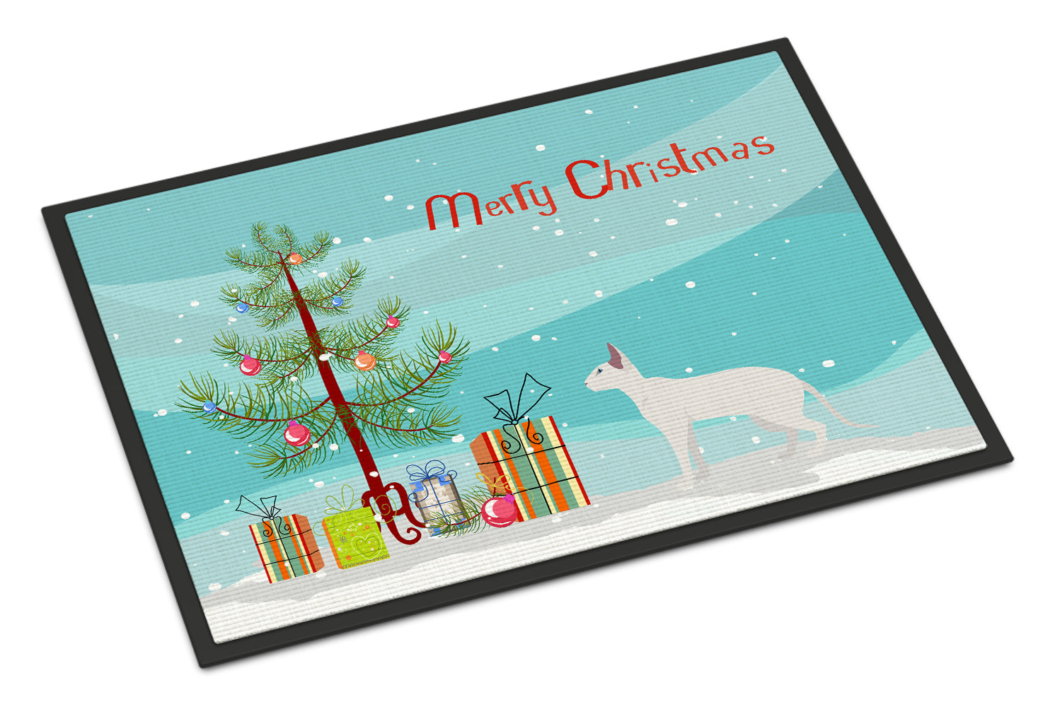 Peterbald #2 Cat Merry Christmas Indoor or Outdoor Mat 18x27 CK4683MAT