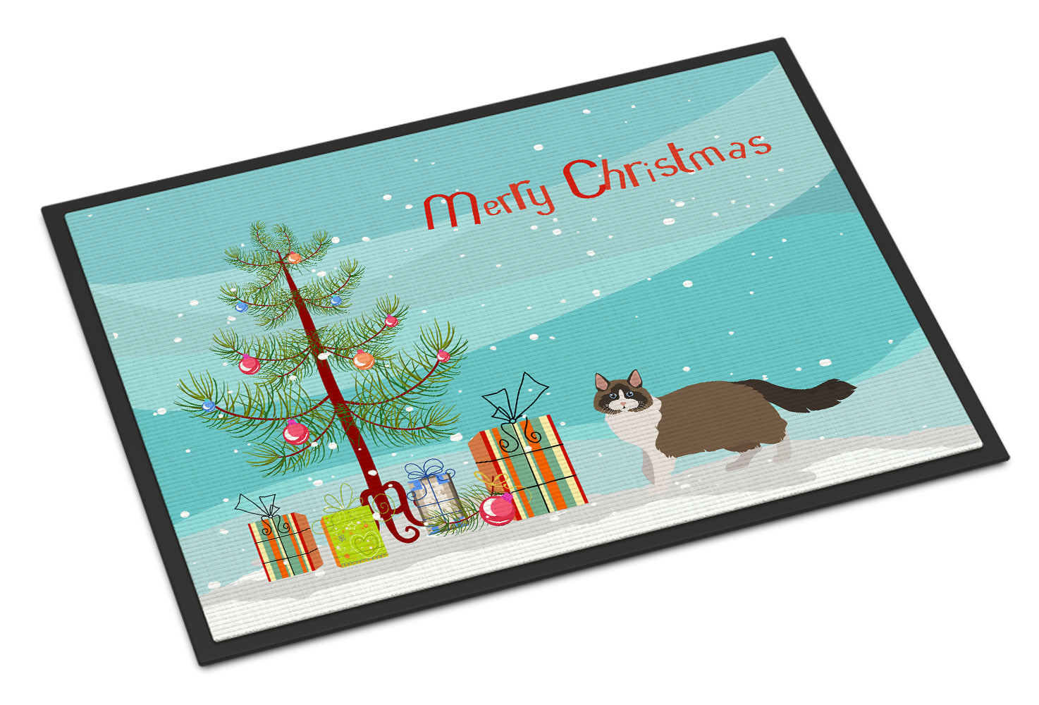 Ragdoll #1 Cat Merry Christmas Indoor or Outdoor Mat 18x27 CK4692MAT