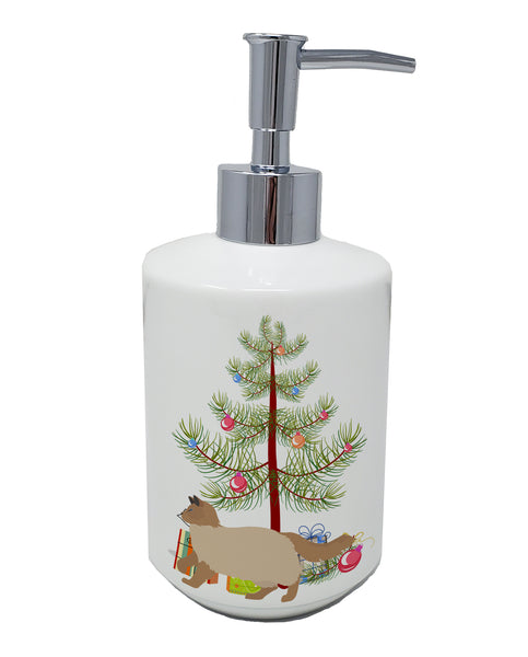 Buy this Ragdoll #2 Cat Merry Christmas Ceramic Soap Dispenser