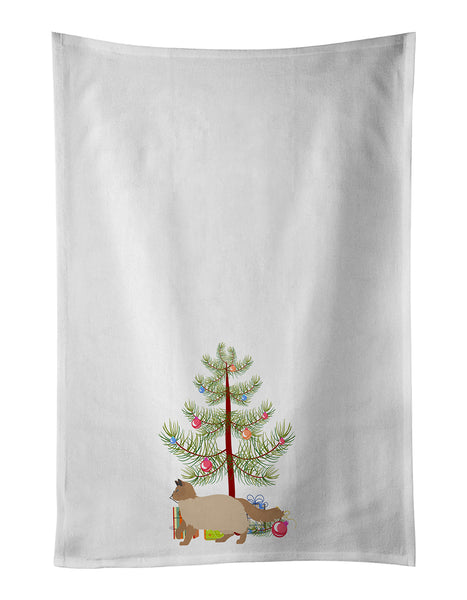 Buy this Ragdoll #2 Cat Merry Christmas White Kitchen Towel Set of 2