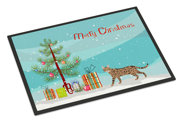 Serengeti Cat Merry Christmas Indoor or Outdoor Mat 18x27 CK4709MAT - the-store.com