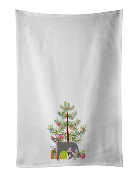 Buy this Sphynx #2 Cat Merry Christmas White Kitchen Towel Set of 2