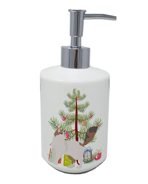 Buy this Turkish Van Cat Merry Christmas Ceramic Soap Dispenser