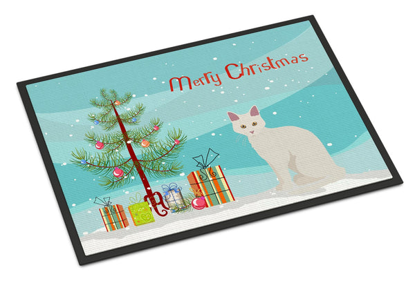 Aphrodite Giant Cat Merry Christmas Indoor or Outdoor Mat 24x36 CK4744JMAT by Caroline's Treasures