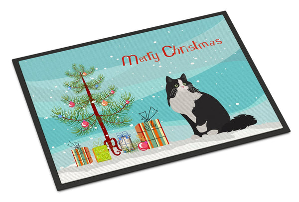 Ragamuffin Cat Merry Christmas Indoor or Outdoor Mat 24x36 CK4787JMAT by Caroline's Treasures