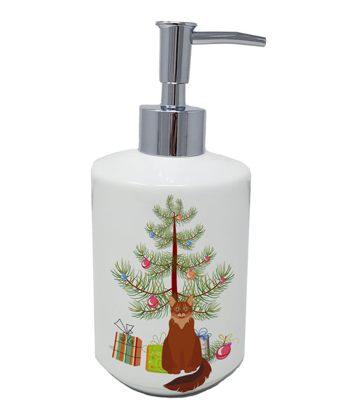 Buy this Somali Cat Merry Christmas Ceramic Soap Dispenser