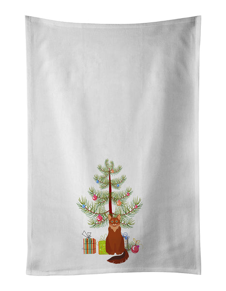 Buy this Somali Cat Merry Christmas White Kitchen Towel Set of 2