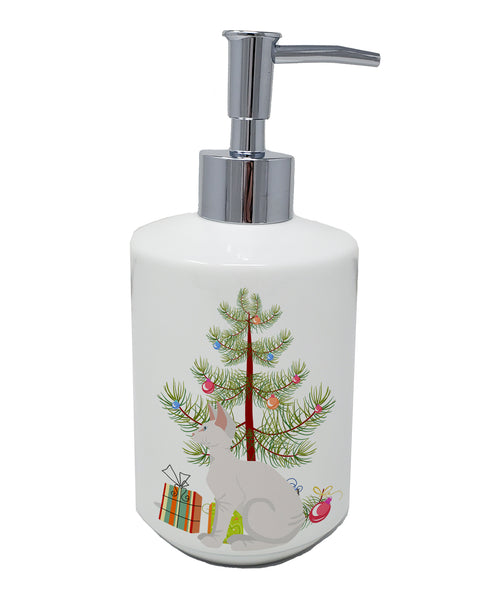 Buy this Sphynx #3 Cat Merry Christmas Ceramic Soap Dispenser