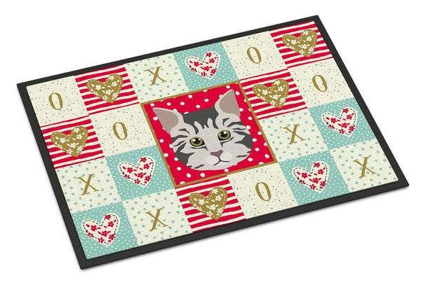 American Bobtail Cat Love Indoor or Outdoor Mat 24x36 CK5079JMAT by Caroline's Treasures