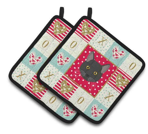 Bombay Cat Love Pair of Pot Holders CK5091PTHD by Caroline's Treasures