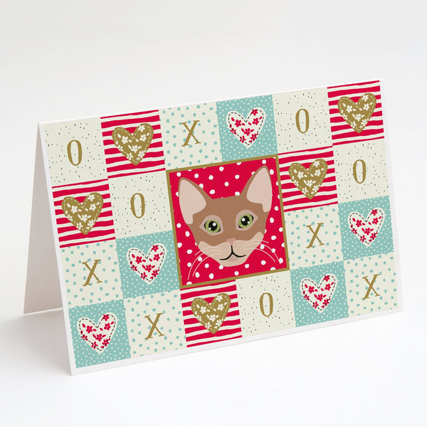 Buy this Chausie Cat Love Greeting Cards and Envelopes Pack of 8