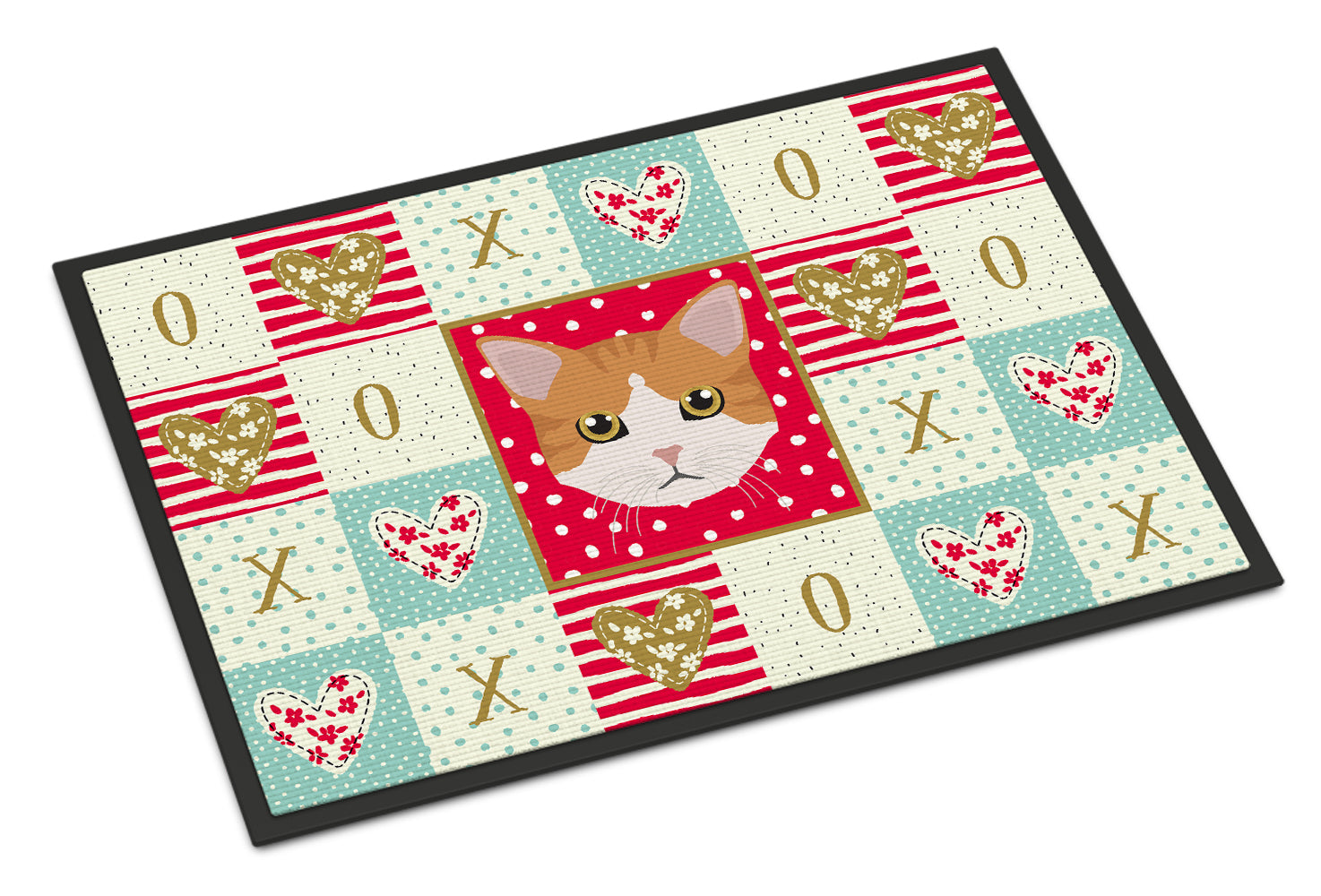 European Shorthair Cat Love Indoor or Outdoor Mat 18x27 CK5116MAT