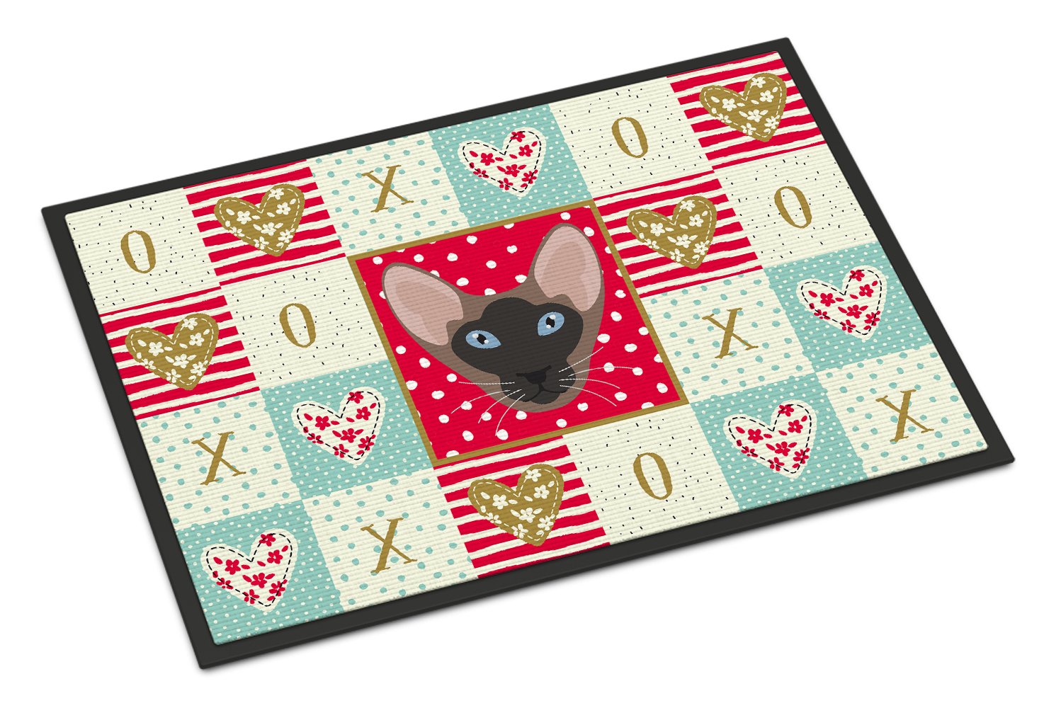 Oriental Bicolor Cat Love Indoor or Outdoor Mat 24x36 CK5141JMAT