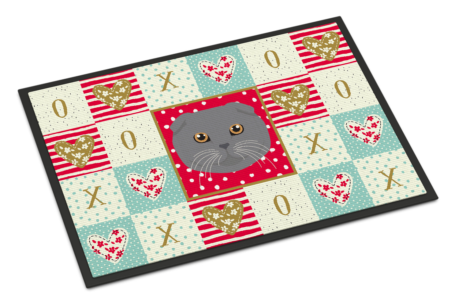 Scottish Fold Cat Love Indoor or Outdoor Mat 18x27 CK5158MAT