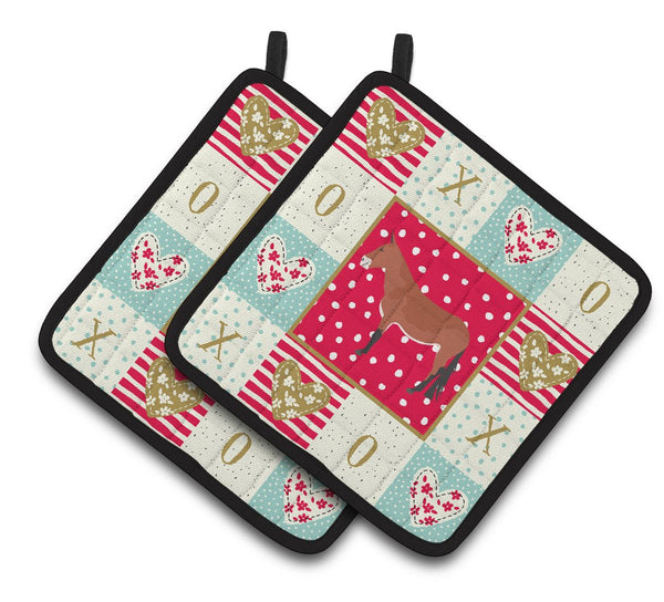 Mule Love Pair of Pot Holders CK5272PTHD by Caroline's Treasures