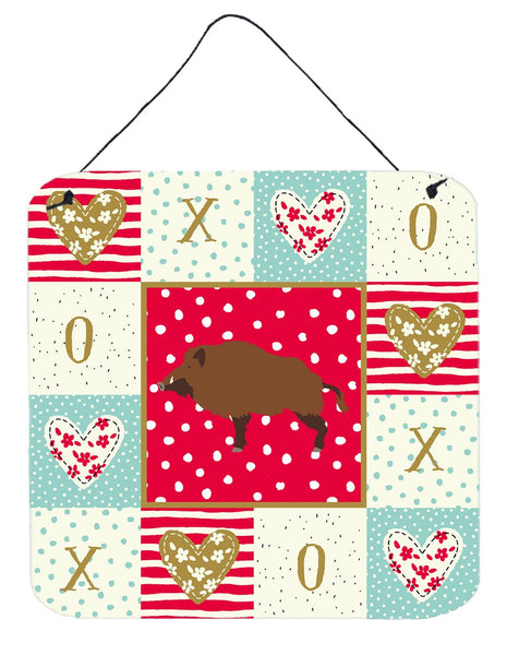 Wild Boar Pig Love Wall or Door Hanging Prints CK5363DS66 by Caroline's Treasures