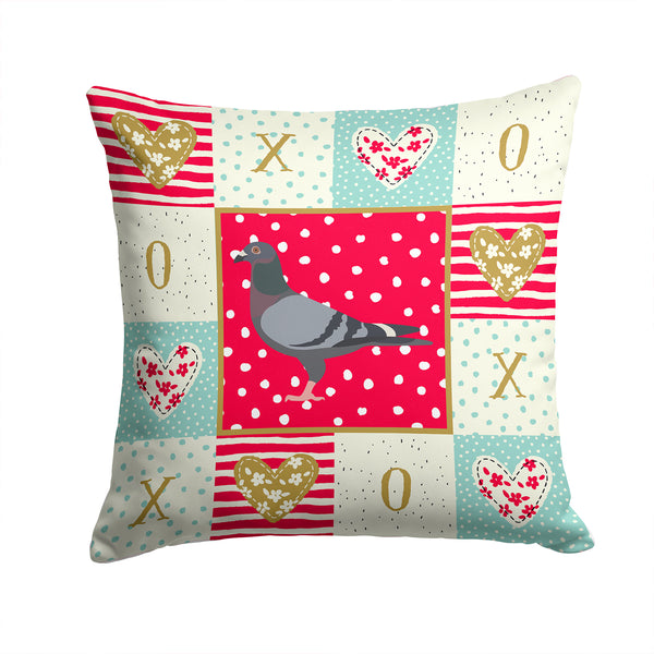 Racing Pigeon Love Fabric Decorative Pillow CK5378PW1414 - the-store.com