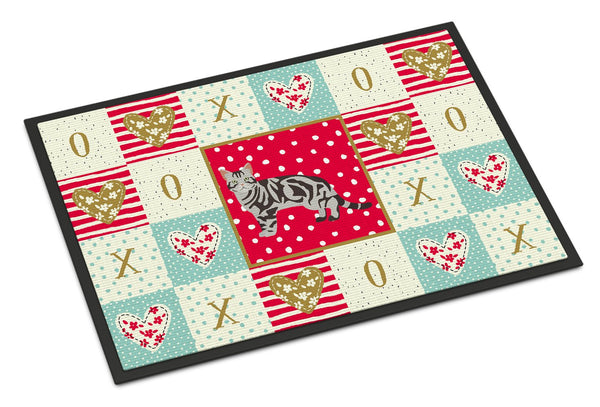 American Shorthair #1 Cat Love Indoor or Outdoor Mat 24x36 CK5548JMAT by Caroline's Treasures