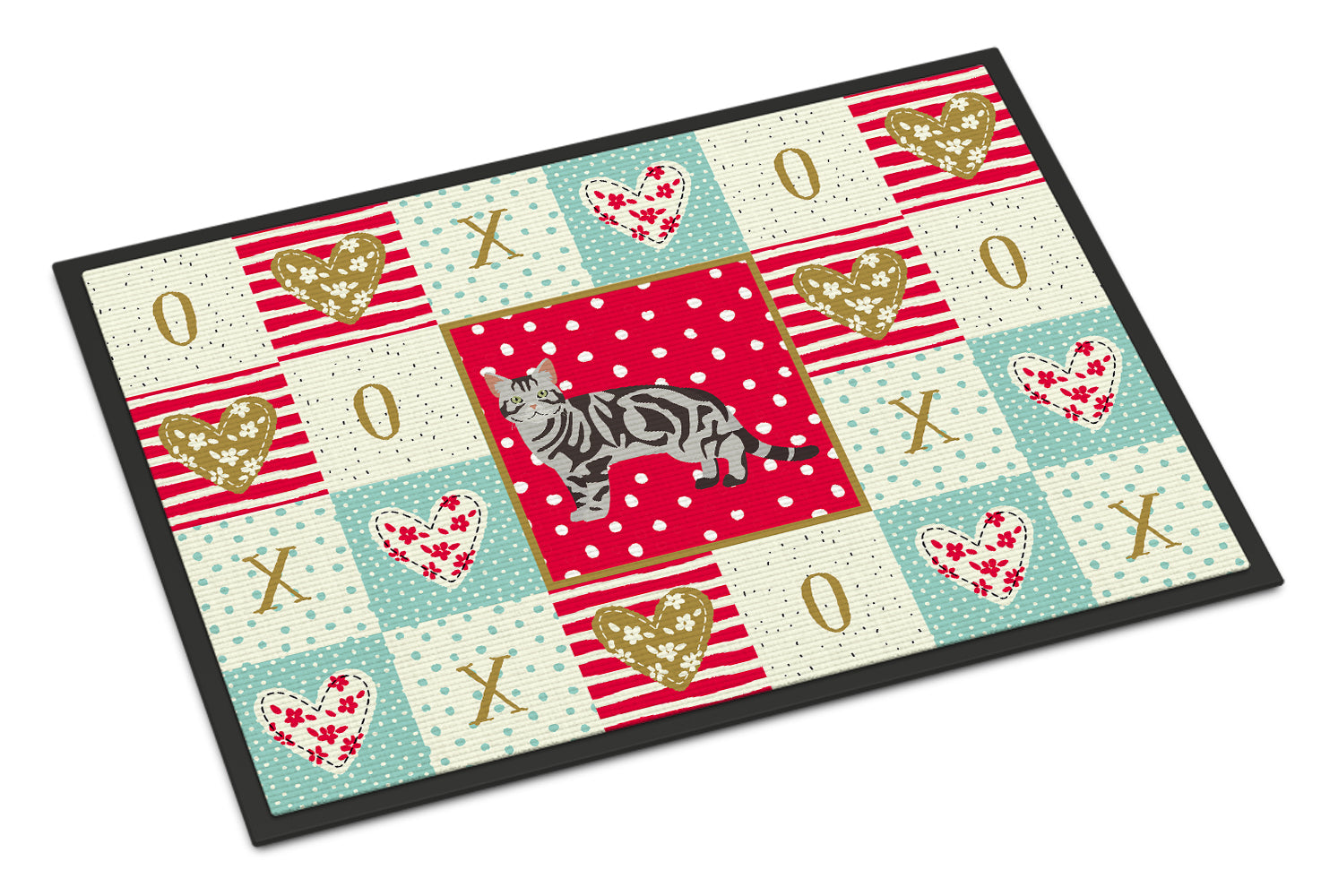 American Shorthair #1 Cat Love Indoor or Outdoor Mat 18x27 CK5548MAT