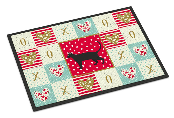 Pantherette Cat Love Indoor or Outdoor Mat 24x36 CK5671JMAT by Caroline's Treasures