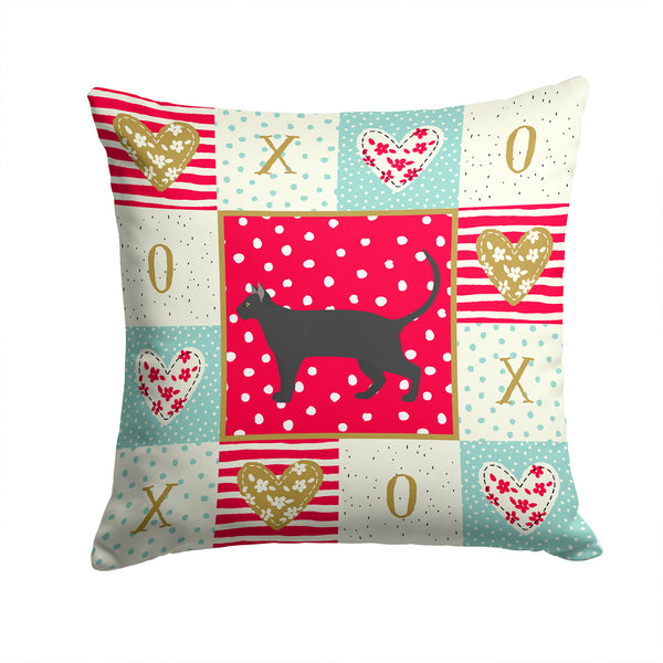 Pantherette Cat Love Fabric Decorative Pillow CK5671PW1414 - the-store.com