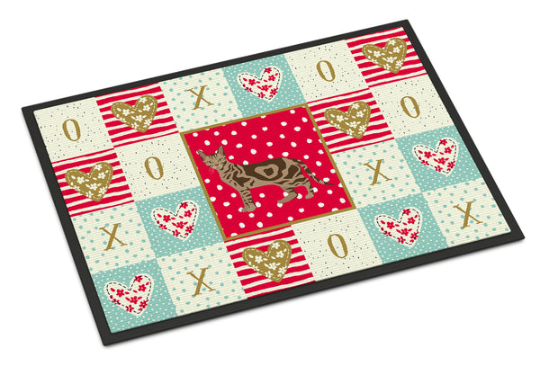 Sokoke Cat Love Indoor or Outdoor Mat 18x27 CK5714MAT - the-store.com