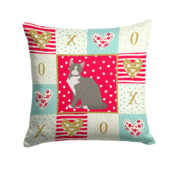 Brazilian Shorthair Cat Love Fabric Decorative Pillow CK5743PW1414 - the-store.com